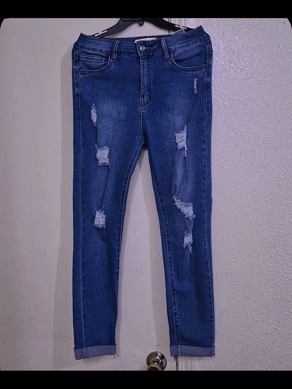 Women’s Boyfriend Distressed Jeans - Blue
